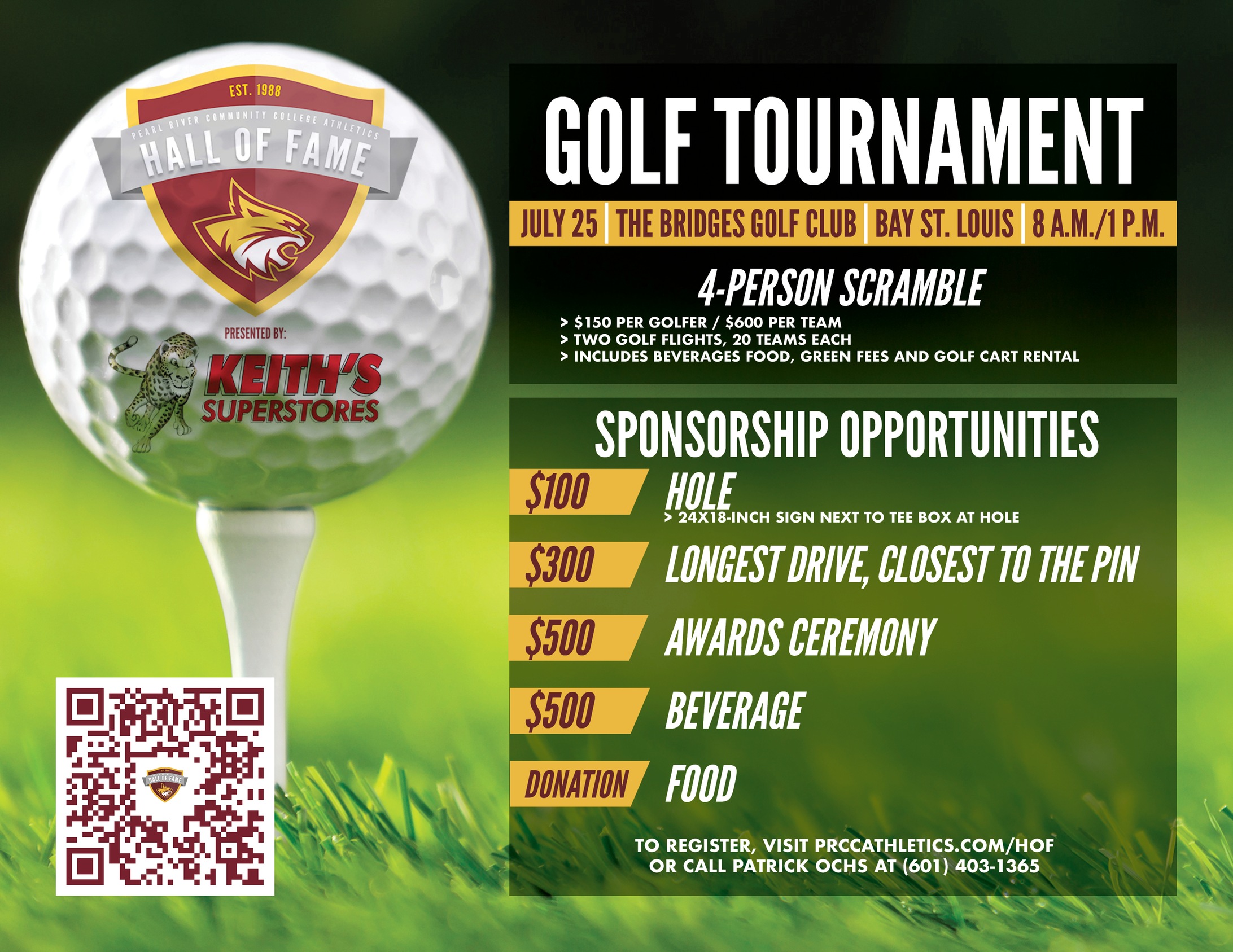 PRCC 2025 Golf Tournament flyer