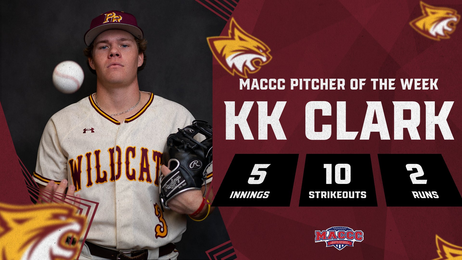 No. 2 Pearl River's KK Clark earns second MACCC Pitcher of the Week award
