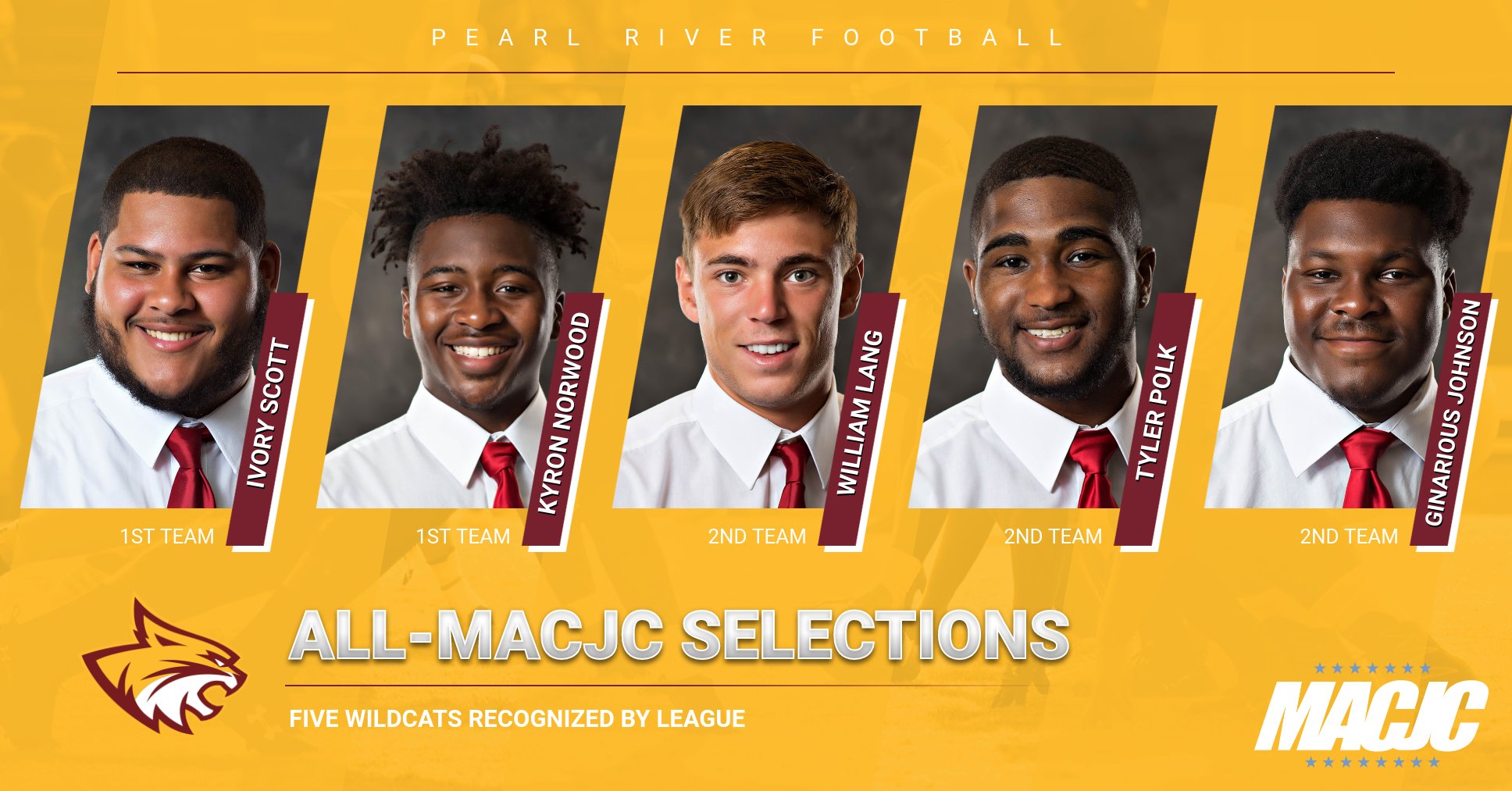 Gridiron Wildcats land 5 on All-MACJC teams
