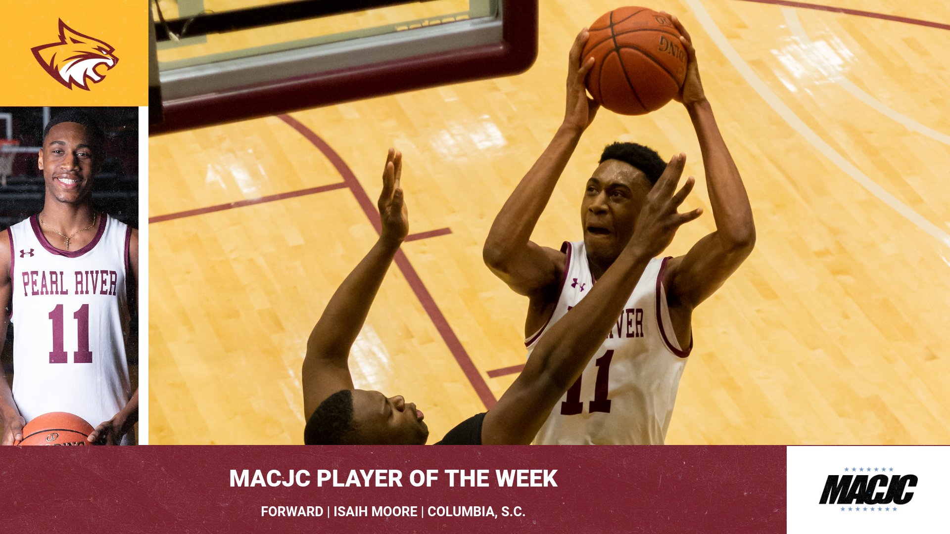 Pearl River&rsquo;s Isaih Moore named MACJC Player of the Week