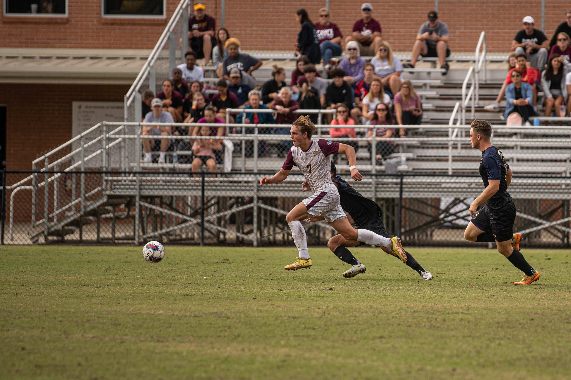 Christopher Dommer (Copenhagen, Denmark) breaks away from the Gulf Coast defense moments before scoring the game-winner. (River Roderick)