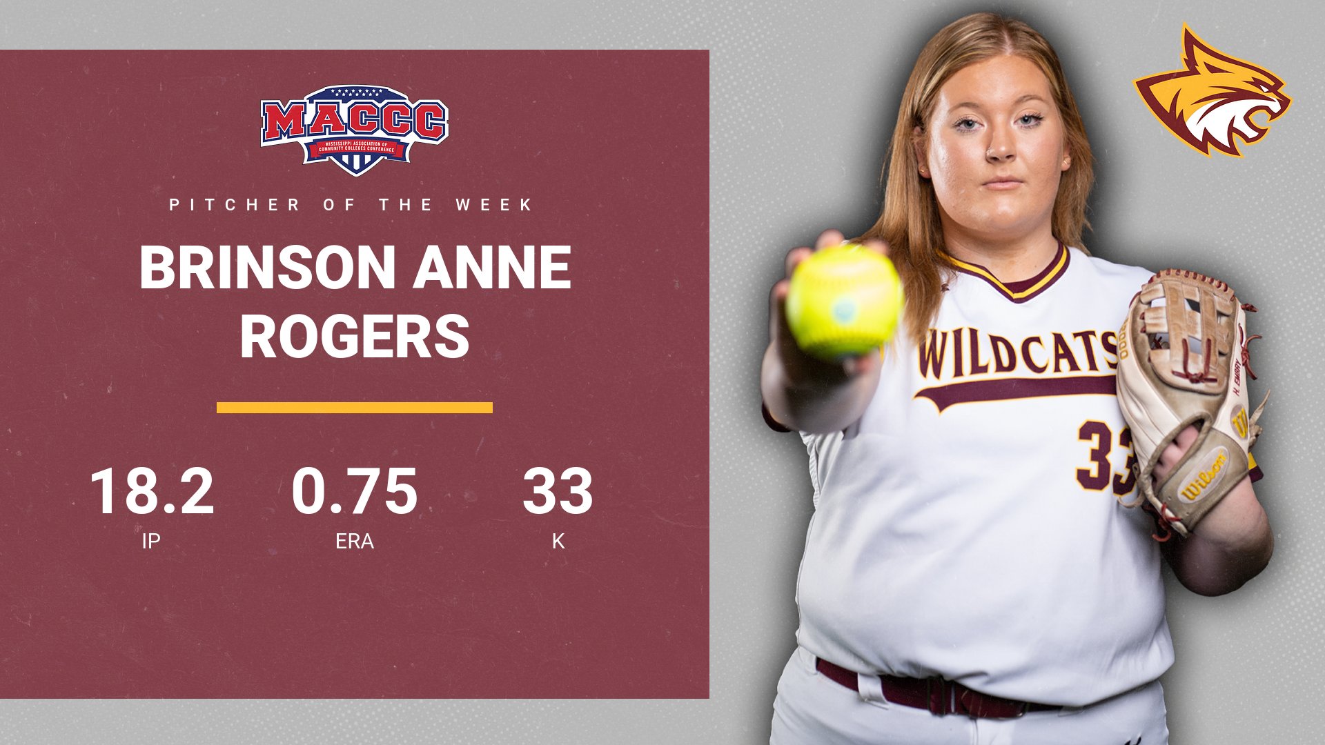 No. 9 PRCC's Brinson Anne Rogers wins third straight MACCC award