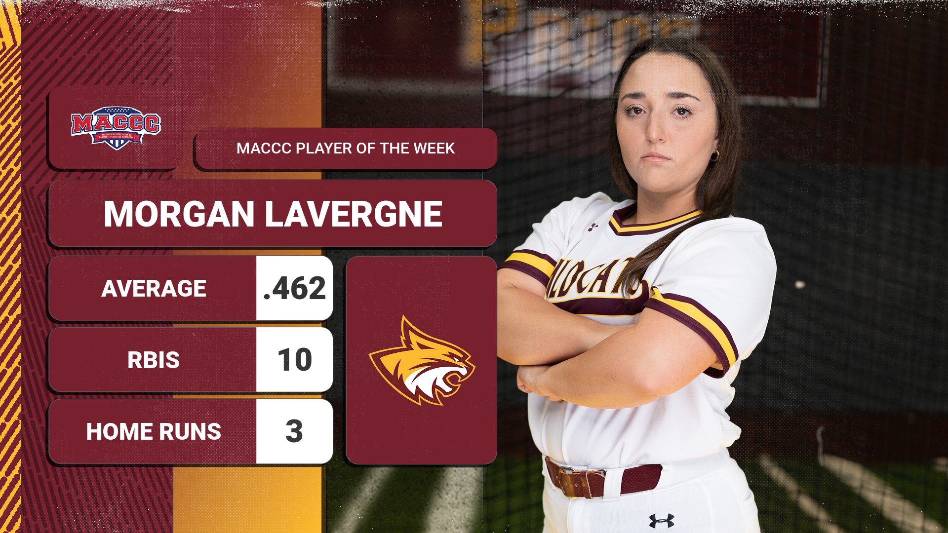 No. 9 Pearl River's Morgan Lavergne named MACCC Player of the Week