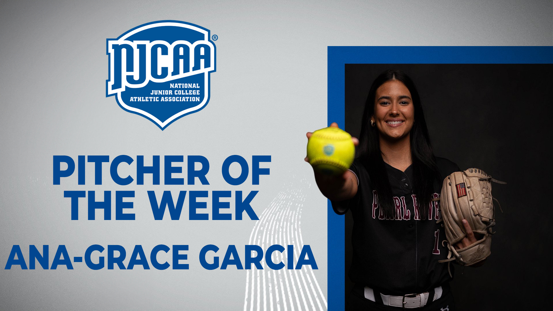 Pearl River's Ana-Grace Garcia tabbed NJCAA Pitcher of the Week