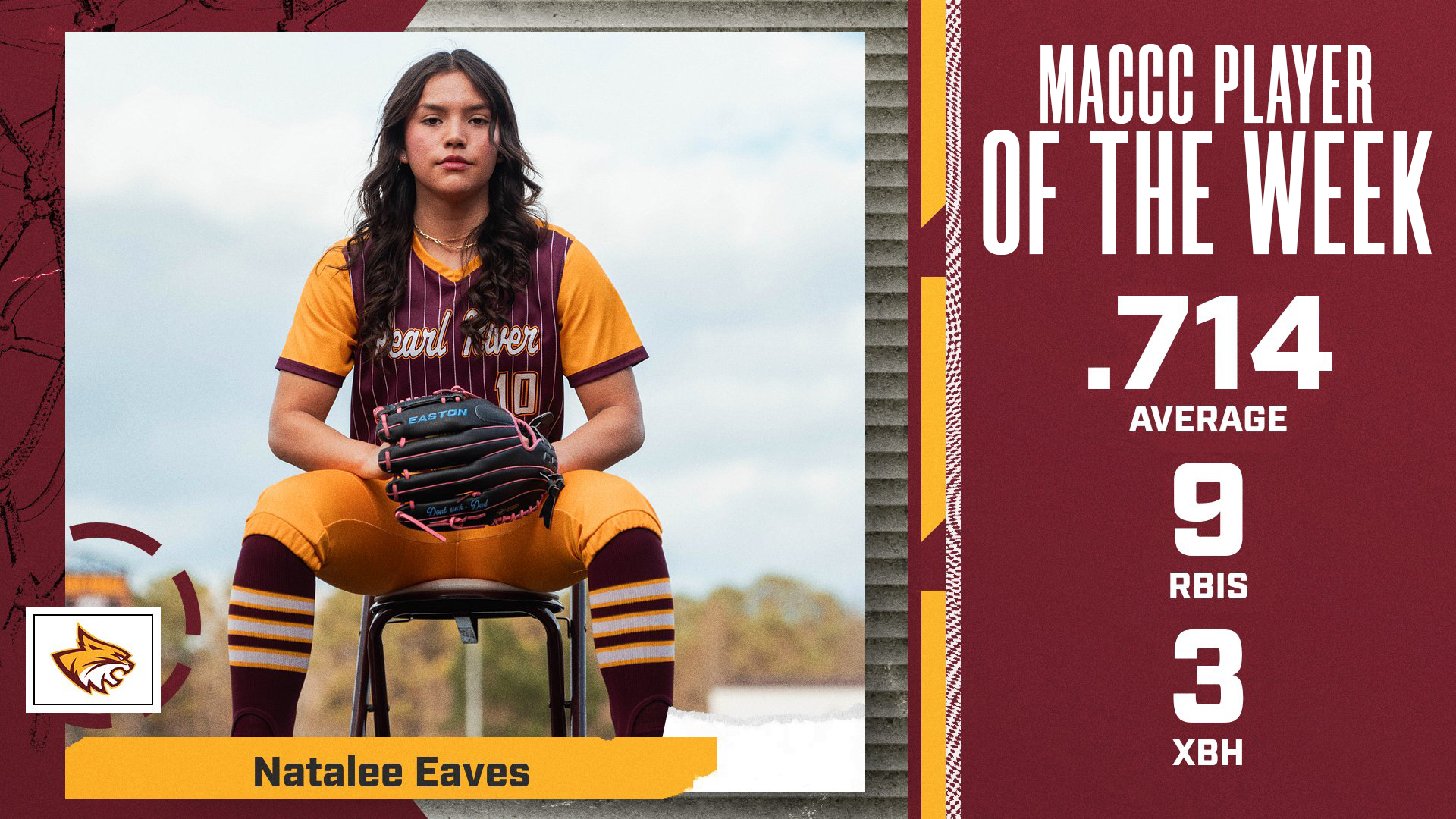 No. 7 Pearl River's Natalee Eaves named MACCC Player of the Week