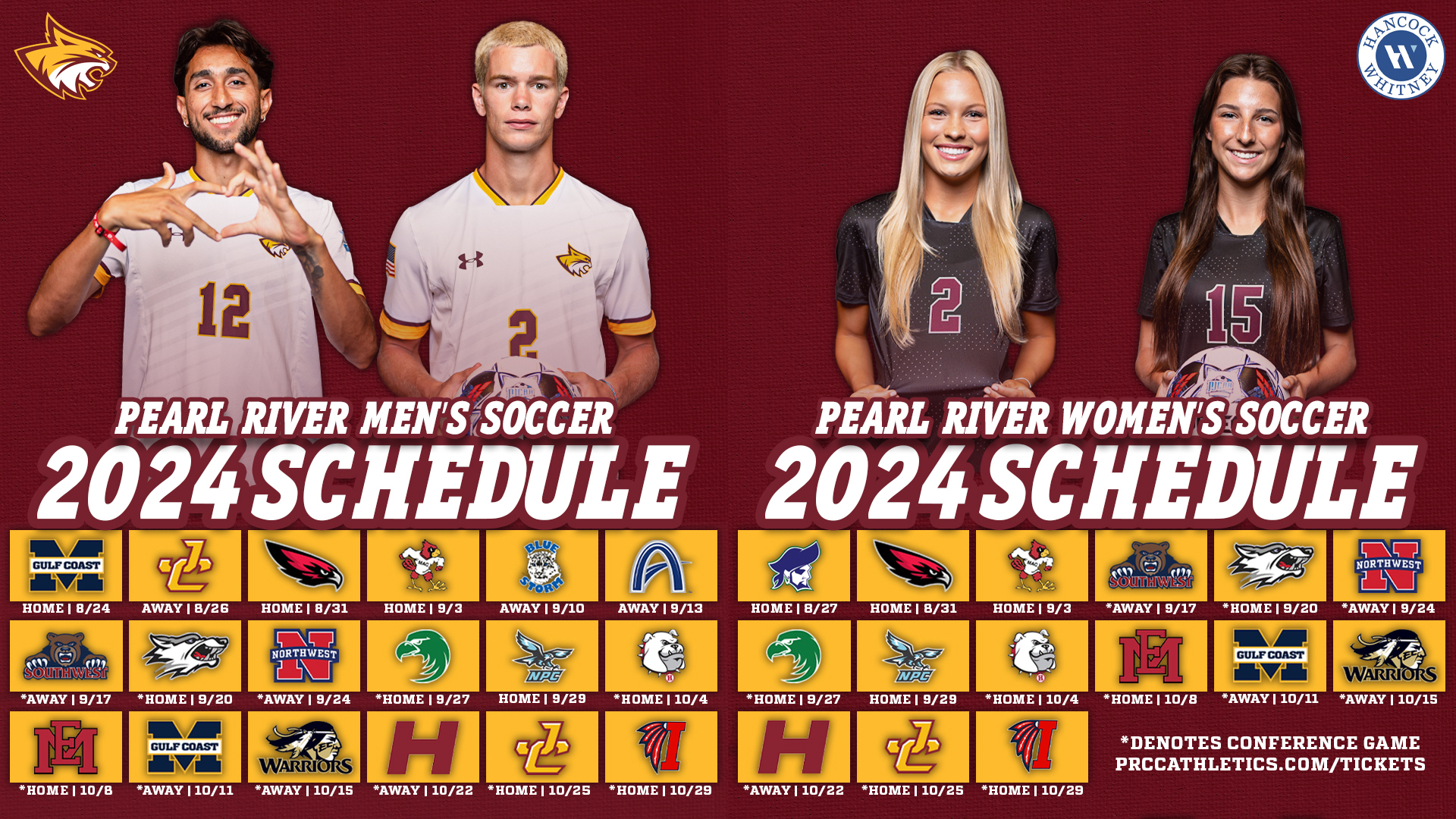 2024 men's and women's soccer schedules. 